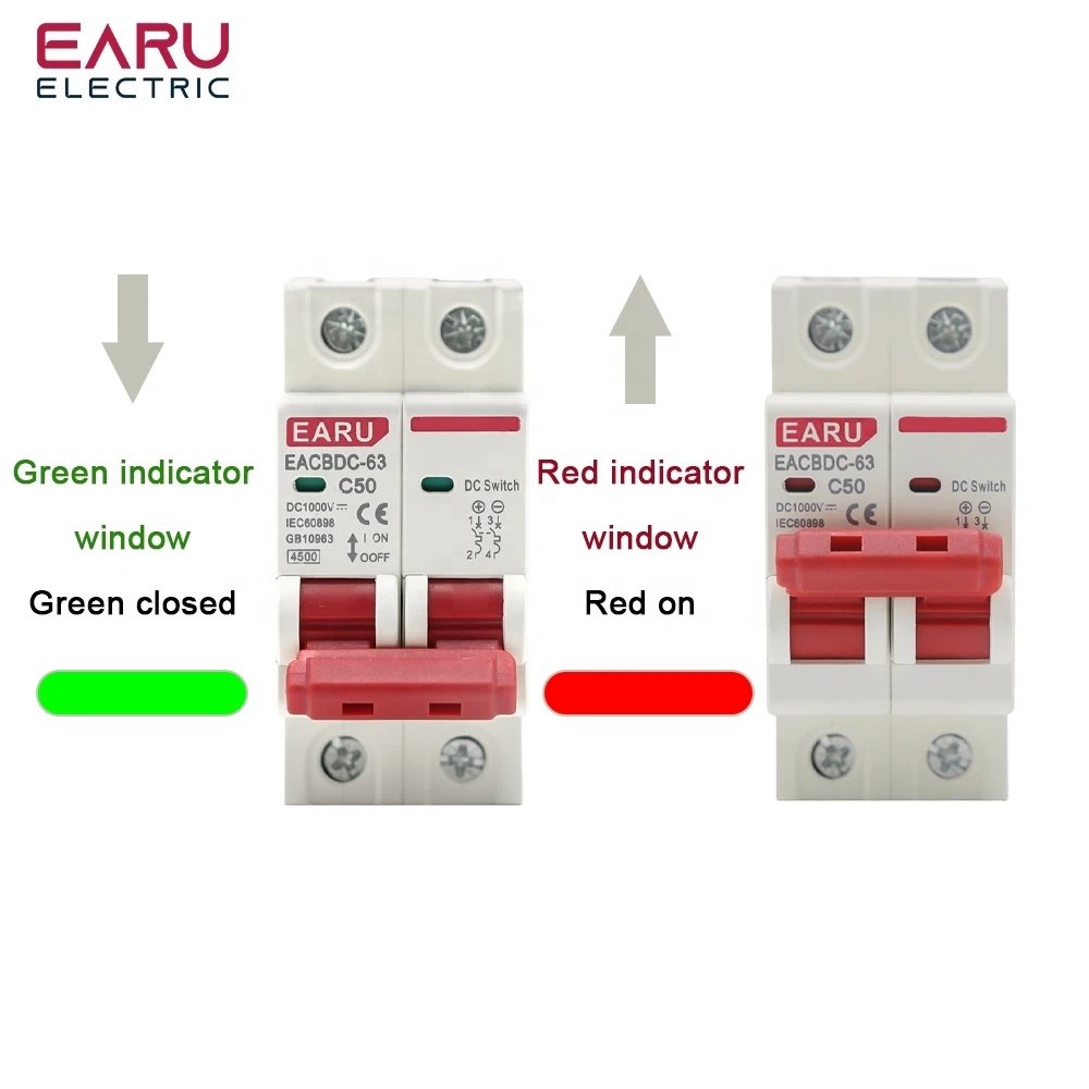 Breaker Solar DC CC Earu Riel 1000v 40A 2 Polos Din Eacbdc-63 - Image 3